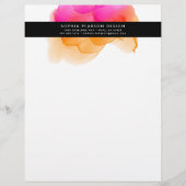 En-tête De Lettre Logo moderne Watercolor (Devant)