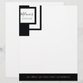 En-tête De Lettre Logo Professionnel - Archectural Monochrome (Devant / Derrière)