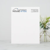 En-tête De Lettre Logo simple de Chambre d'immobiliers (Debout devant)