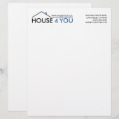 En-tête De Lettre Logo simple de Chambre d'immobiliers (Devant / Derrière)