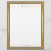 En-tête De Lettre Logo tendance Gold Texture (Devant)