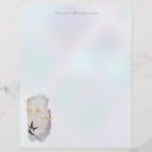 En-tête De Lettre Luxueux Monogramme de Bambou Or (Devant)