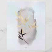 En-tête De Lettre Luxueux Monogramme de Bambou Or (Dos)