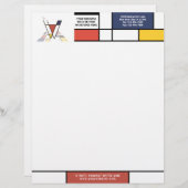 En-tête De Lettre Magnifique Monogramme D'Art Moderne. Lettre V (Devant / Derrière)