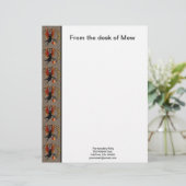 En-tête De Lettre Maïs chat cosmique (Debout devant)