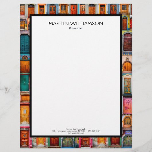 En-tête De Lettre Maison moderne professionnelle d'immobiliers de (Devant)