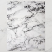 En-tête De Lettre Marbre moderne noir et gris (Dos)