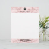 En-tête De Lettre Marbre rose Faux (Debout devant)