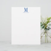 En-tête De Lettre Masculine ProfessionnelI Monogramme bleu (Debout devant)