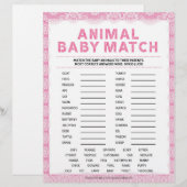 En-tête De Lettre Match bébé animal [dentelle de luxe [rose] (Devant / Derrière)