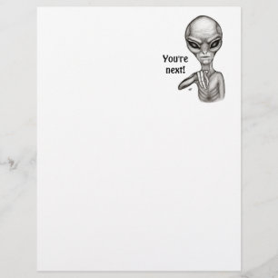 En-tête De Lettre Mauvais Alien, Tu es le prochain !