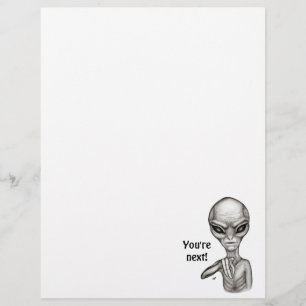 En-tête De Lettre Mauvais Alien, Tu es le prochain ! 