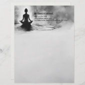 En-tête De Lettre Méditation Yoga Instructeur Lotus Pose Peinture à (Devant / Derrière)