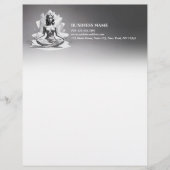 En-tête De Lettre Méditation Yoga Instructeur Reiki Master Low Poly (Devant)