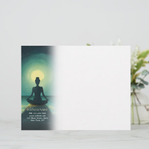 En-tête De Lettre Méditation Yoga Poche sur Pleine lune Rock Stars N