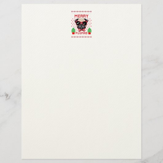 En-tête De Lettre Merry Pugmas! Letterhead (Devant)