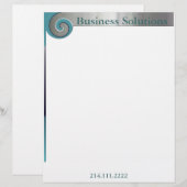 En-tête de lettre métallique de professionnel de (Devant / Derrière)