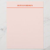 En-tête De Lettre Minimal Elegant Pastel Line (Devant)