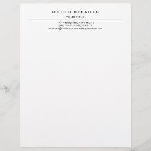 En-tête De Lettre Minimaliste moderne de création professionnelle