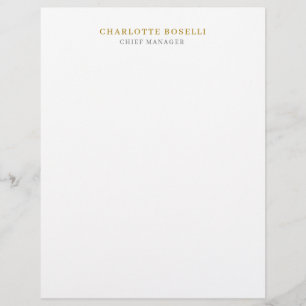En-tête De Lettre Minimaliste Moderne Simple Professionnel Couleur O