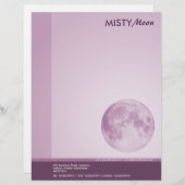 En-tête De Lettre Misty Moon Blue II (Devant / Derrière)