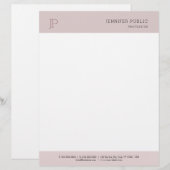 En-tête De Lettre Modèle de monogramme moderne et élégant (Devant / Derrière)