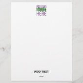 EN-TÊTE DE LETTRE MODÈLE DE TEXTE D'IMAGE BLANCHE SIMPLE MODERNE (Dos)