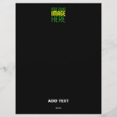 EN-TÊTE DE LETTRE MODÈLE DE TEXTE D'IMAGE NOIRE SIMPLE ET MODERNE (Dos)