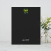 EN-TÊTE DE LETTRE MODÈLE DE TEXTE D'IMAGE NOIRE SIMPLE ET MODERNE (Debout devant)