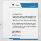 En-tête De Lettre Modèle d'entreprise d'en-tête de lettre (Devant / Derrière)