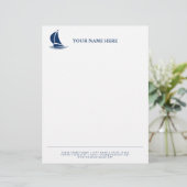 En-tête De Lettre Modèle du logo de voilier nautique (Debout devant)