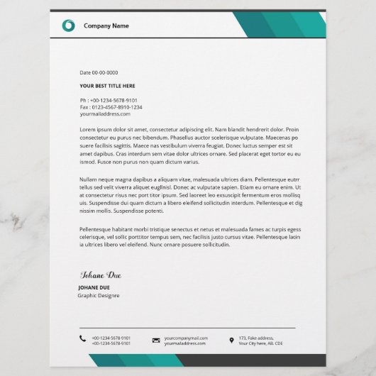 En-tête De Lettre Modèle en-tête (Devant)