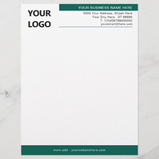 En-tête De Lettre Modèle en-tête professionnel avec logo (Devant)