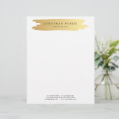 En-tête De Lettre Modèle moderne élégant blanc d'or de charme (Debout devant)