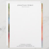 En-tête De Lettre Modèle moderne simple d'illustration abstraite (Devant / Derrière)