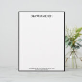 En-tête De Lettre Modèle professionnel noir et blanc (Debout devant)