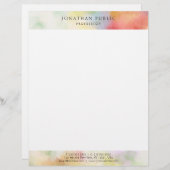 En-tête De Lettre Modèle simple élégant moderne d'art abstrait (Devant / Derrière)