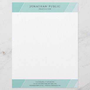En-tête De Lettre Modèle simple moderne vert et blanc élégant