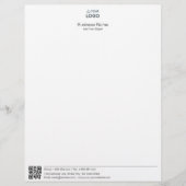 En-tête De Lettre Modèle Stationnaire Professionnel Avec Logo Et Cod (Devant)