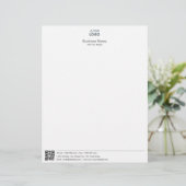 En-tête De Lettre Modèle Stationnaire Professionnel Avec Logo Et Cod (Debout devant)