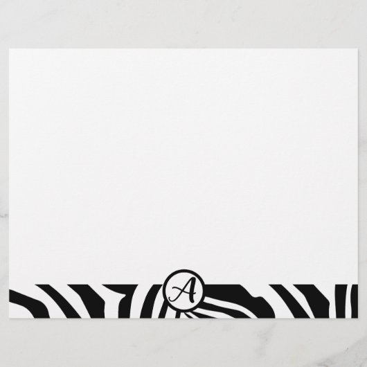 En-tête De Lettre Modèle Zebra (Devant)