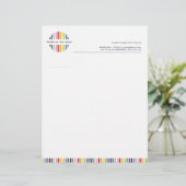 En-tête De Lettre MODERN MINIMAL stripe logo rainbow pride LGBTQ (Debout devant)