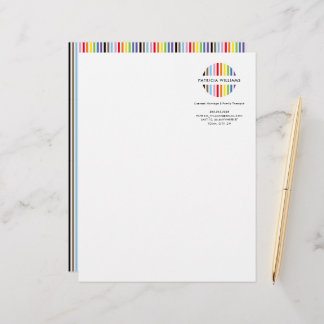 En-tête De Lettre MODERN MINIMAL stripe logo rainbow pride LGBTQ