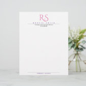 En-tête de lettre moderne avec monogramme (Debout devant)