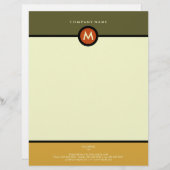 En-tête de lettre moderne d'affaires de monogramme (Devant / Derrière)