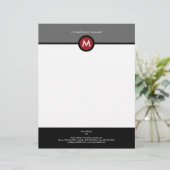 En-tête de lettre moderne d'affaires de monogramme (Debout devant)