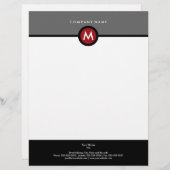 En-tête de lettre moderne d'affaires de monogramme (Devant / Derrière)