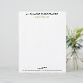 En-tête de lettre moderne de chiropractie de (Debout devant)