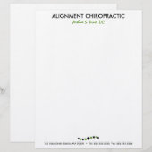 En-tête de lettre moderne de chiropractie de (Devant / Derrière)