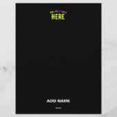 EN-TÊTE DE LETTRE MODERNE ET MODERNE PERSONNALISABLE NOIR VÉRIFIÉ (Dos)